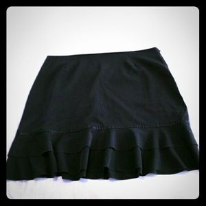 Ashley Stewart black ruffle skirt- just above knee